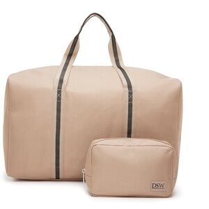 DSW Tan Duffel Bag Set with Matching belt bag